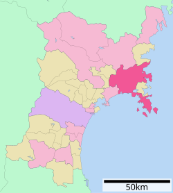 Kinaroroonan ng Ishinomaki sa Prepektura ng Miyagi