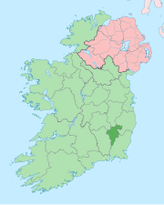 Položaj okruga Karlou na irskom ostrvu