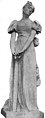 Photographie de la statue de Marceline Desbordes-Valmore par Édouard Houssin, qui inspire Maurice Rogerol pour le plafond peint