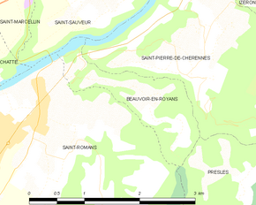 Poziția localității Beauvoir-en-Royans