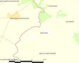 Mapa obce Saint-Bon