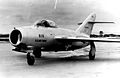 盧の愛機だったMiG-15。北朝鮮時代の番号を消した跡がうっすら見える。