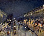 Camille Pissarro, Boulevard Montmartre om natten.