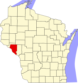 Locatie van Buffalo County in Wisconsin