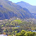 Vue depuis la ville de Chefchaouen sur les monts du Rif