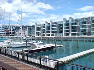 Lighter Basin area, at the western edge of the Viaduct Harbour