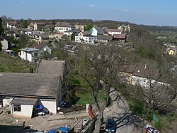 Pohled na obec z věže kostela