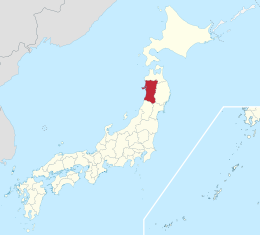 Prefettura di Akita – Localizzazione