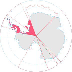 Местоположба на Британска Антарктичка Територијана Антарктикот