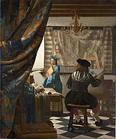 El arte de la pintura, de Vermeer, ca. 1667.