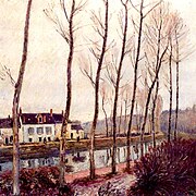 Le Canal du Loing en hiver, 1891 par Alfred Sisley.