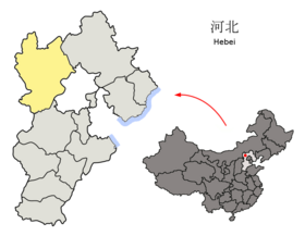 Localisation de Zhangjiakou