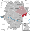 Lage der Gemeinde Rentweinsdorf im Landkreis Haßberge