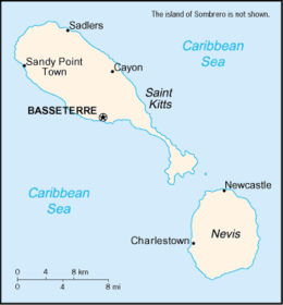 Saint Kitts e Nevis - Mappa