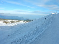 Ski à Etna Nord sur l'Anfiteatro.