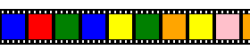 Voorbeeld van 35mm film van 5 perforaties breed