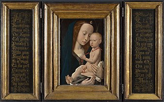 Follower of Hugo van der Goes - Madonna og barn, ca. 1485