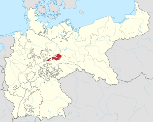 Ангальт на карте Германской империи