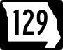 Route 129 marker