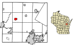 Location of Shiocton in Outagamie County, Wisconsin.