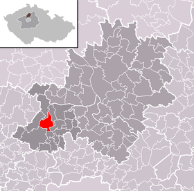 Poloha mesta Veltrusy v rámci okresu Mělník a správneho obvodu obce s rozšírenou pôsobnosťou Kralupy nad Vltavou