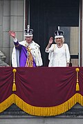 Charles III dan Camilla semasa penobatan