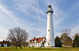 Faro en Wind Point, Wisconsin.