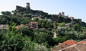 Castle of Kruja and Skanderbeg Museum over the skyline