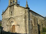 Igrexa parroquial de Pexegueiro, construída no século XII en estilo románico.