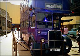 Triple-decker Knight Bus used in the Harry Potter films