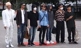 BTS going to a Music Bank recording session in 2018