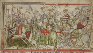 Slaget ved Fulford, fra The Life of King Edward the Confessor af Matthew Paris. 13. århundrede
