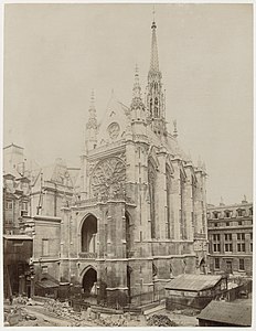 The chapel undergoing restoration (1841–67)