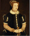 Bess of Hardwick in geometric scarletwork, 1550s.