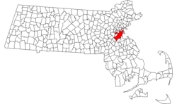 Location in Suffolk County, Massachusetts
