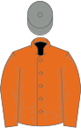 Orange, grey cap