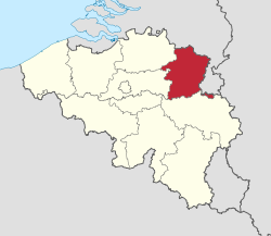 リンブルフ州の位置の位置図