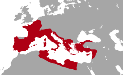 Daerah Republik Roma pada saat pembunuhan Julius Caesar, sekitar 44 SM