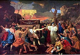 La faute du veau d'or, survenue selon la tradition le 17 tammouz (Nicolas Poussin, 1633-1634)