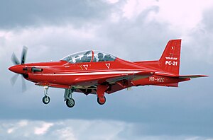 Švýcarský letoun PC-21 (HB-HZC)