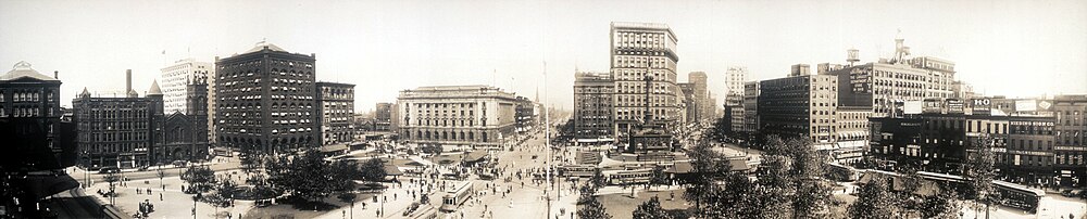 Panorama de Public Square en 1912