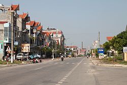 Trần Nhân Tông Street in Quảng Yên town