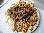 A red hot Garbage Plate