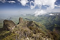 Het Semiengebergte in het Ethiopisch Hoogland