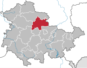 Li position de Subdistrict Sömmerda in Thuringia