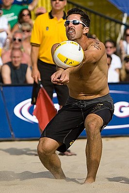 Rogers in actie tijdens de AVP Tour (2007)