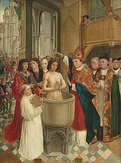 La bapto de Klodvigo la 1-a, en Reims (la 25-an de decembro 496, 498 aŭ 508), estas grava simbolo de la unueco de la nova franka teritorio.