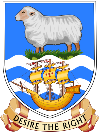 Falklandsøyenes riksvåpen.