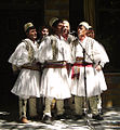 Albanese mannen (Skrapar regio) in Fustanellas