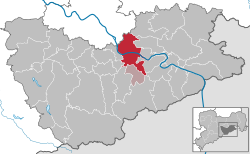 皮尔纳在萨克森施韦茨-东厄尔士山县的位置
